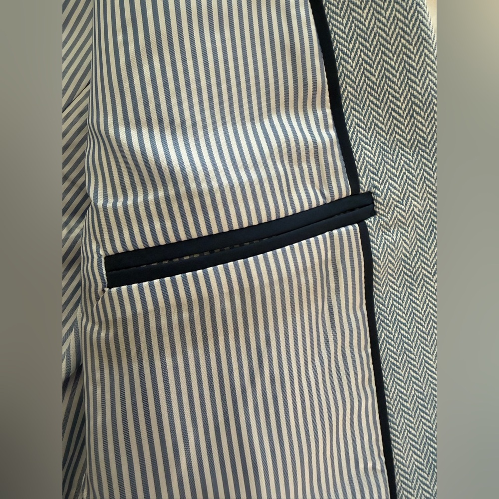 🔥NWT J. Crew Blue Herringbone Blazer - Picture 11 of 12